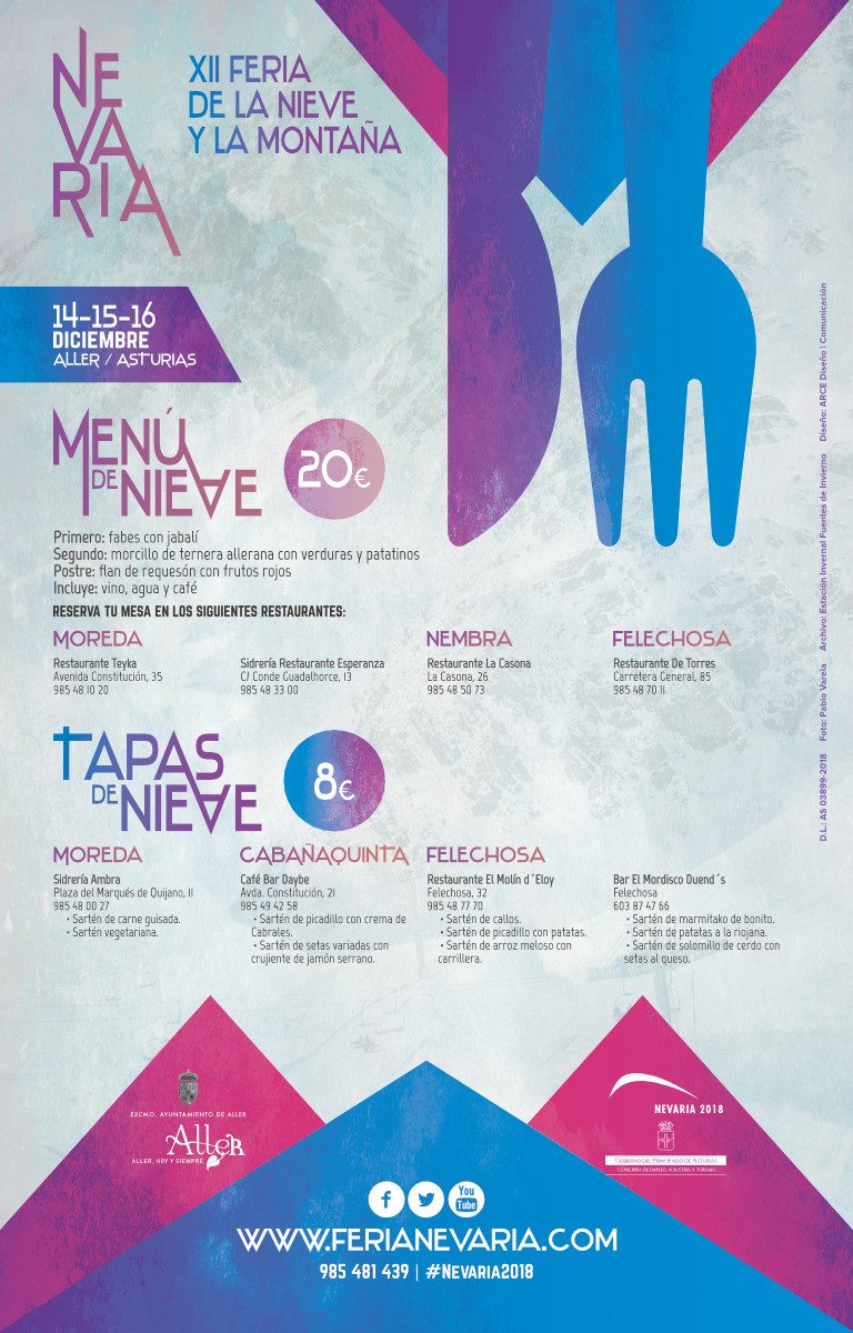 Cartel Menú de Nieve feria Nevaria